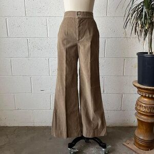 70s vintage high waisted cotton corduroy wide leg bell bottom pants